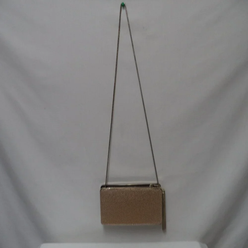 Marciano Guess Metal Mesh shoulder clutch purse bag Gold Convertible Tassel